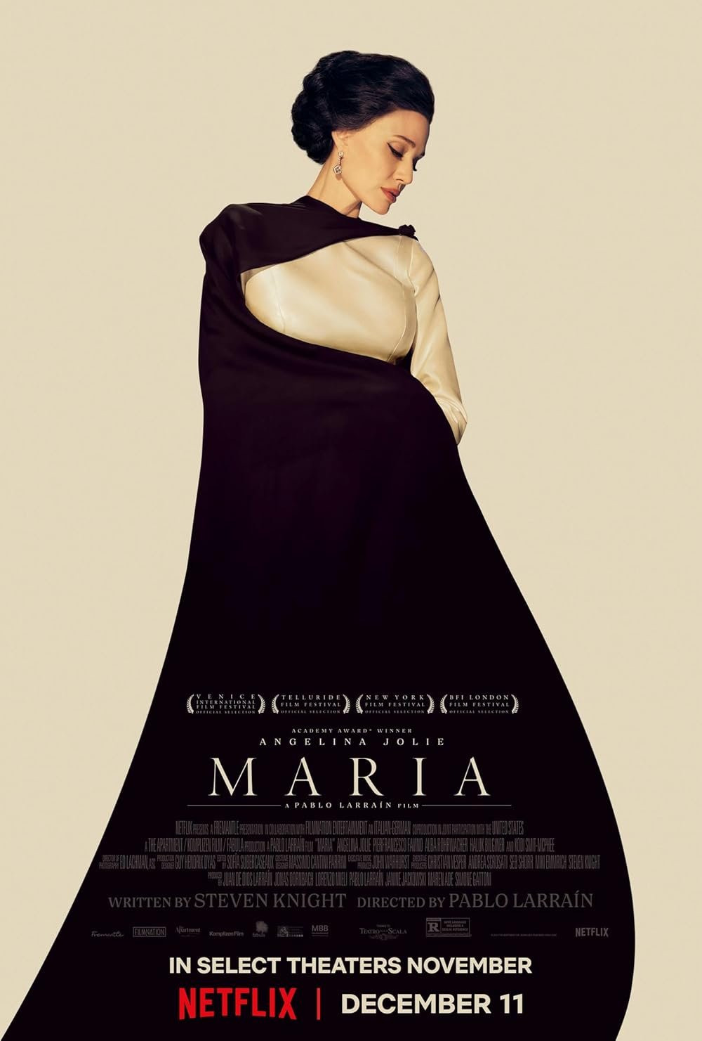 넷플릭스 영화 마리아 예고편 - 안젤리나 졸리의 마리아 칼라스 변신